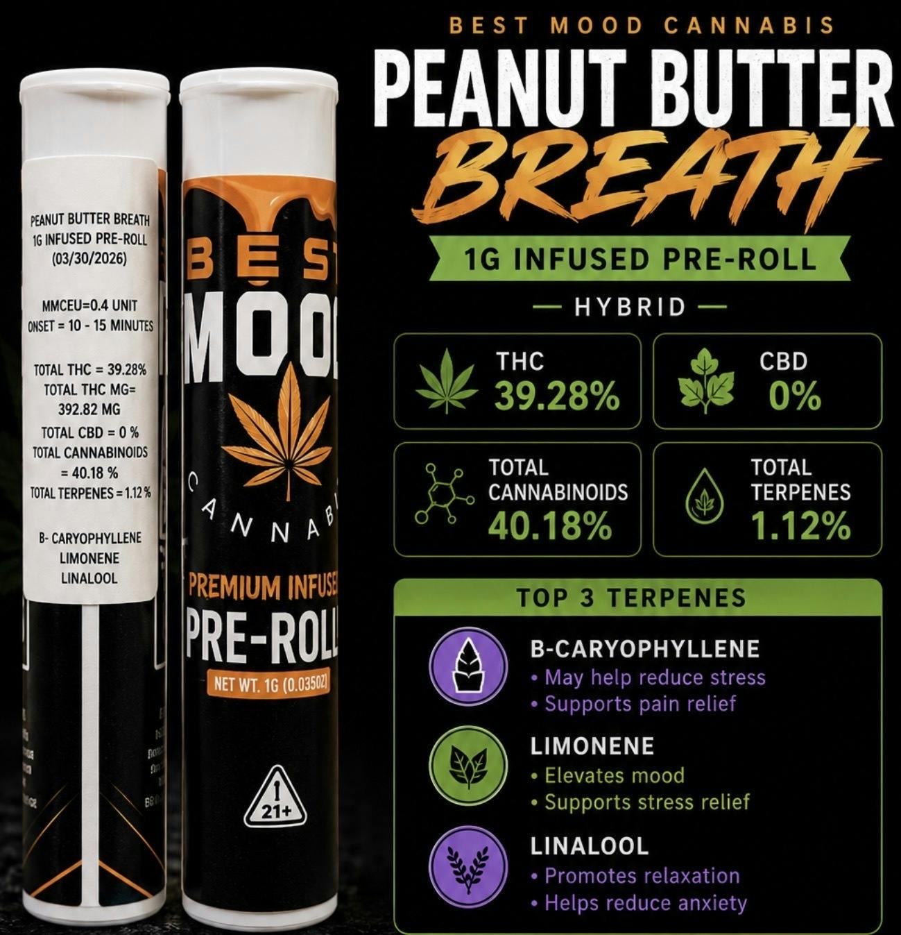 1g Infused Peanut Butter Breath at Kudzu Cannabis