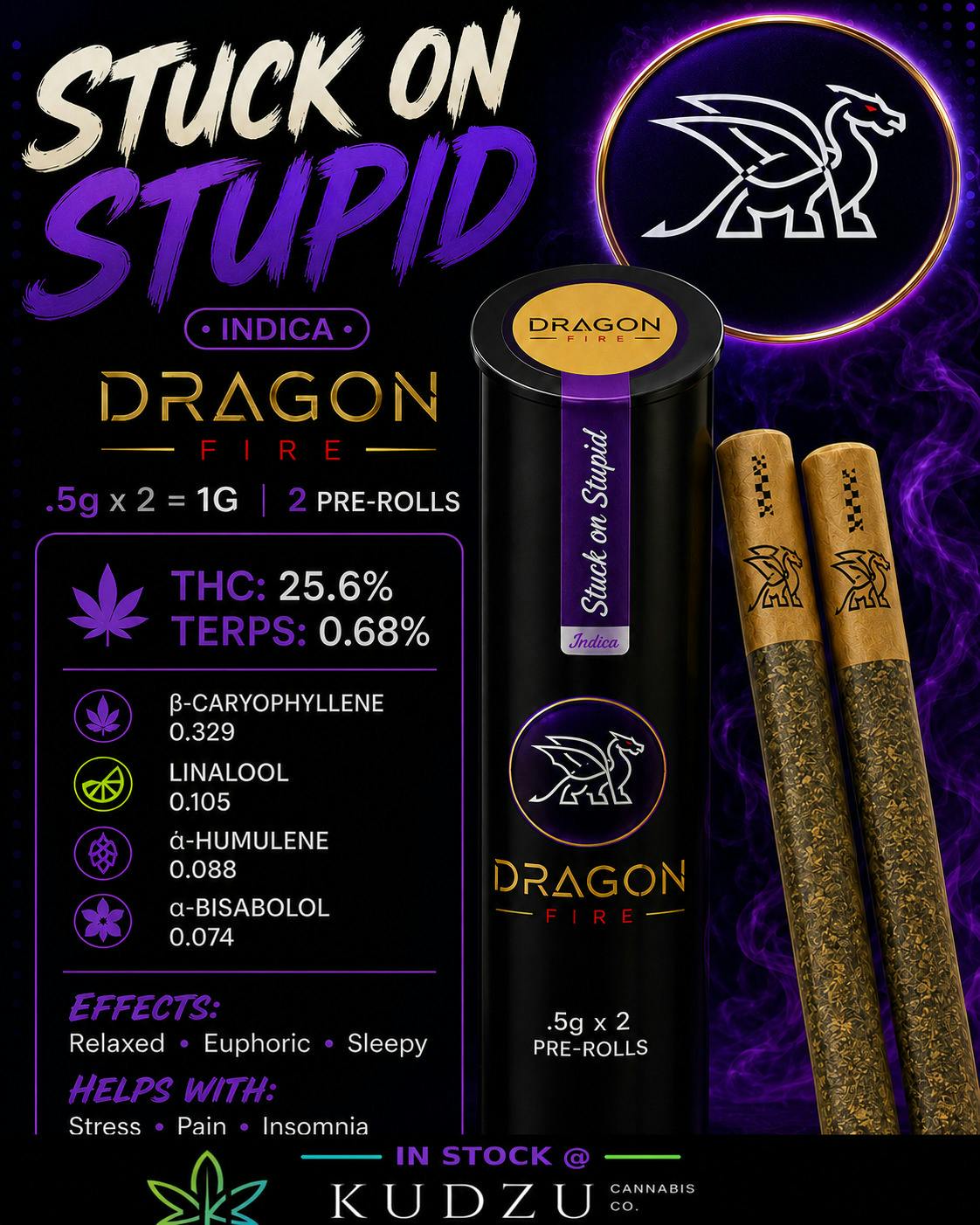 1g 2ct Stuck on Stupid at Kudzu Cannabis