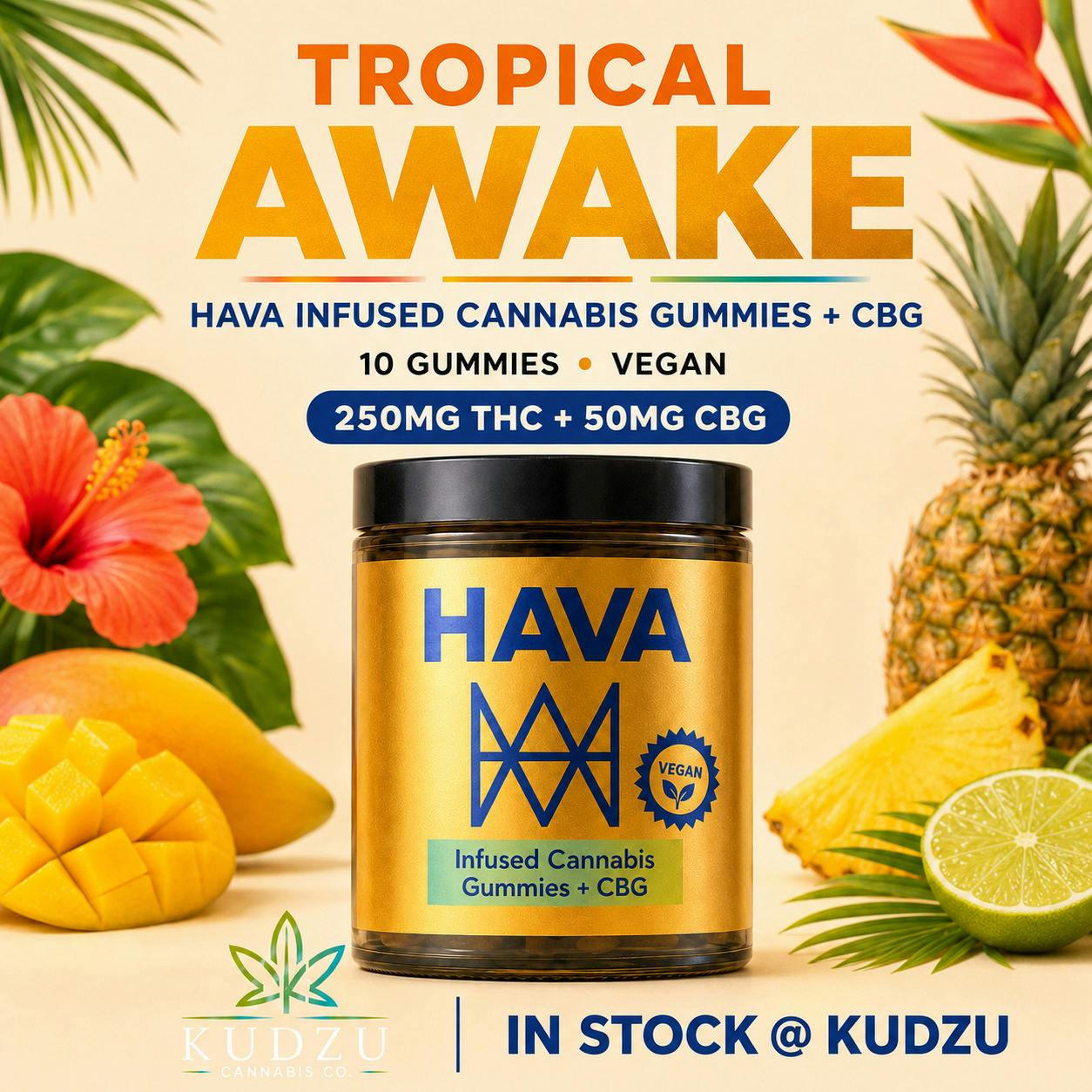 250mg Tropical Awake CBG