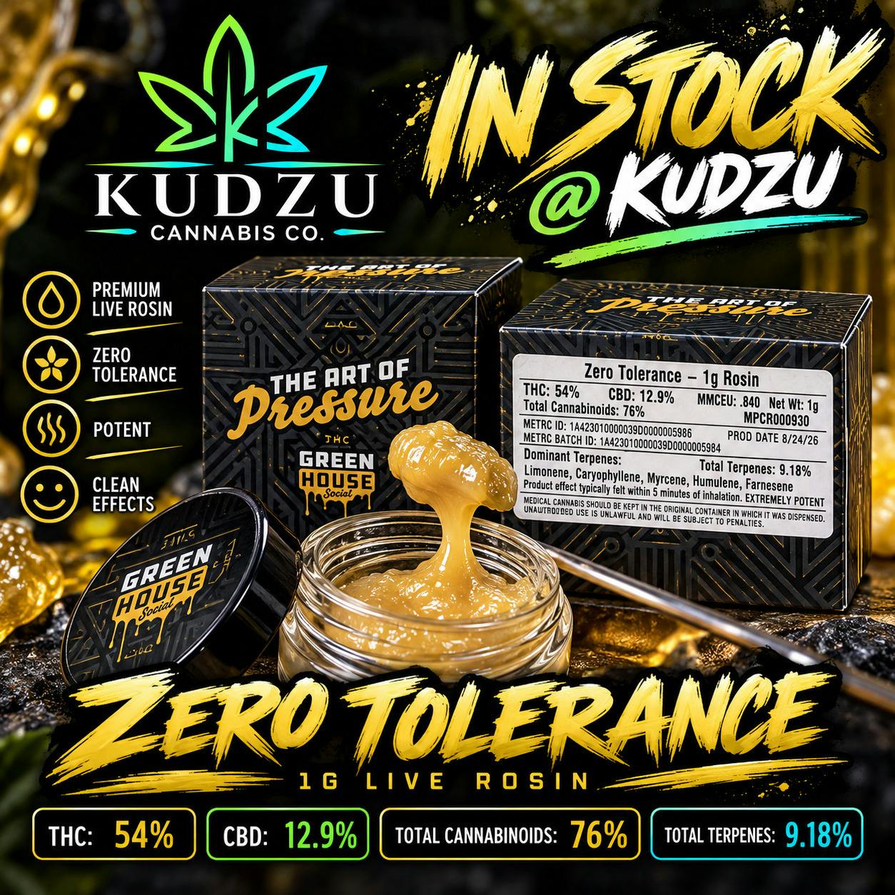 1g Rosin Zero Tolerance