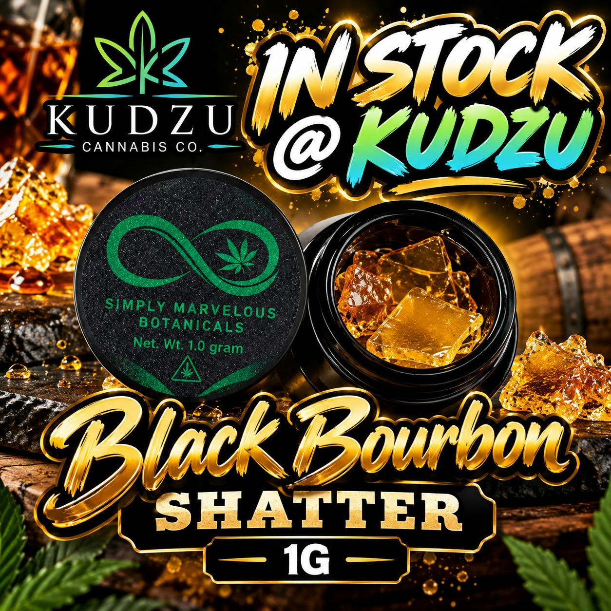 1g Black Bourbon Shatter