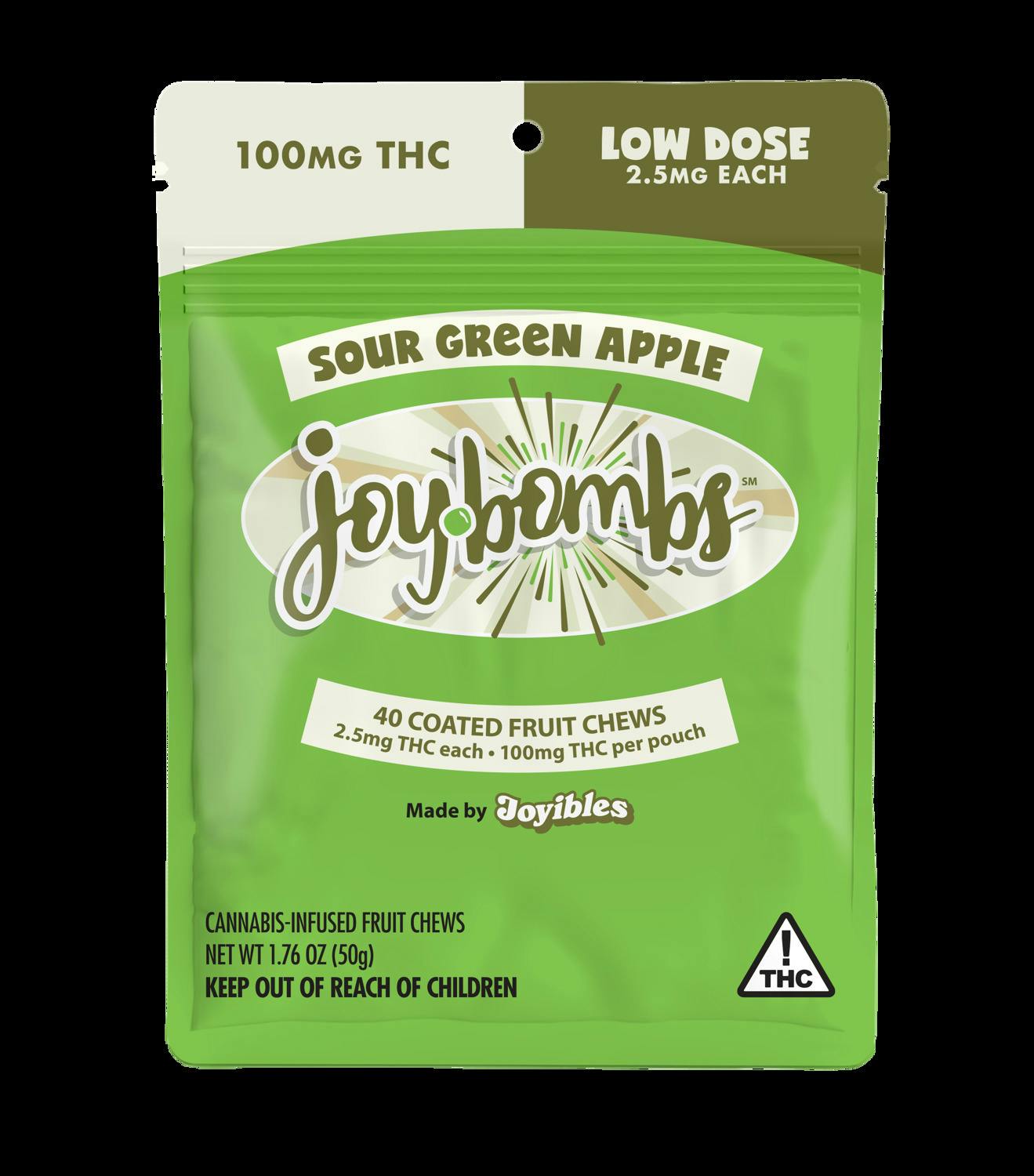 100mg Sour Green Apple Chews