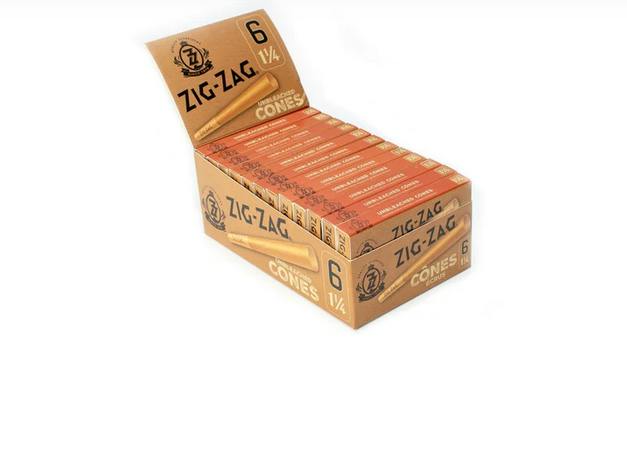 Zig Zag Unbleached 1 1/4 Pre-rolled Cones