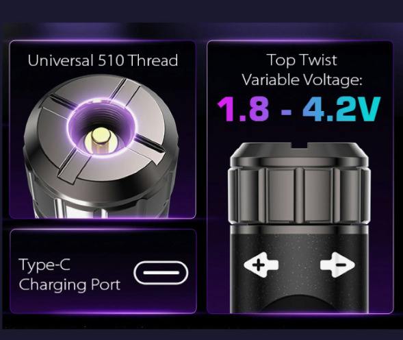 Yocan | Lux 2.0 Plus | Battery Assorted Colors