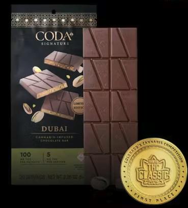 CODA - DUBAI CHOCOLATE BAR - 100MG