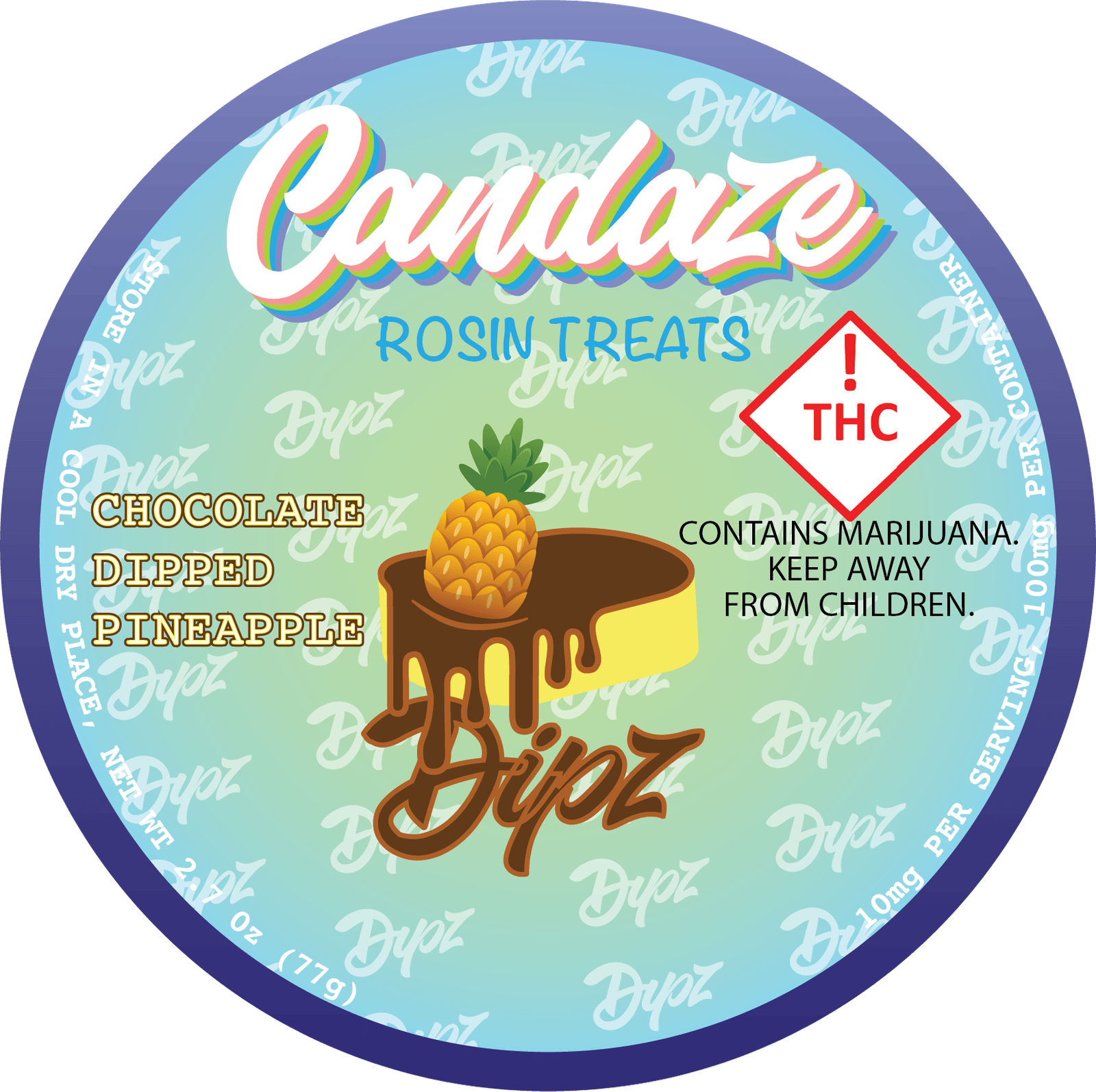 CANDAZE - CHOCOLATE DIPPED PINEAPPLE - 100MG ROSIN TREATS