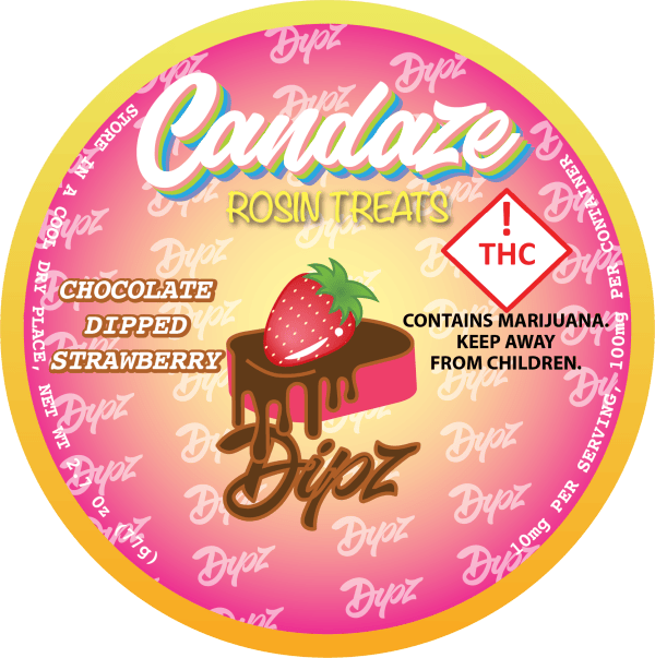 CANDAZE - CHOCOLATE DIPPED STRAWBERRY - 100MG ROSIN TREATS