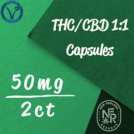 CBD/THC Caps (1:1) | 50mg/2ct