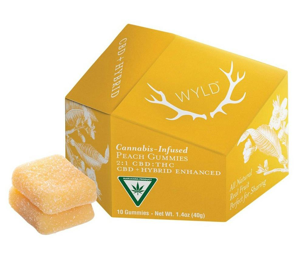 Peach Gummies | 2:1 CBD : Hybrid | 50mg | Wyld