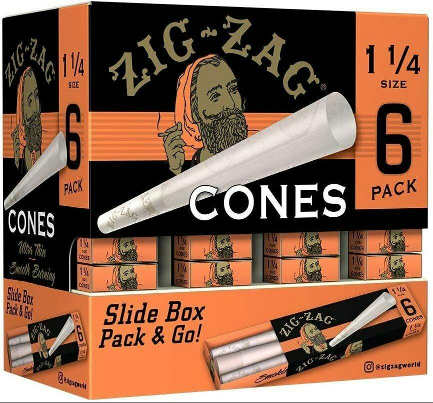 Zig-Zag | Ultra Thin Cones | 6 Pack | 1 1/4
