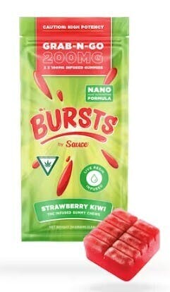 Strawberry Kiwi | Grab-N-Go | 200mg | 2 x 100mg | Bursts by Sauce