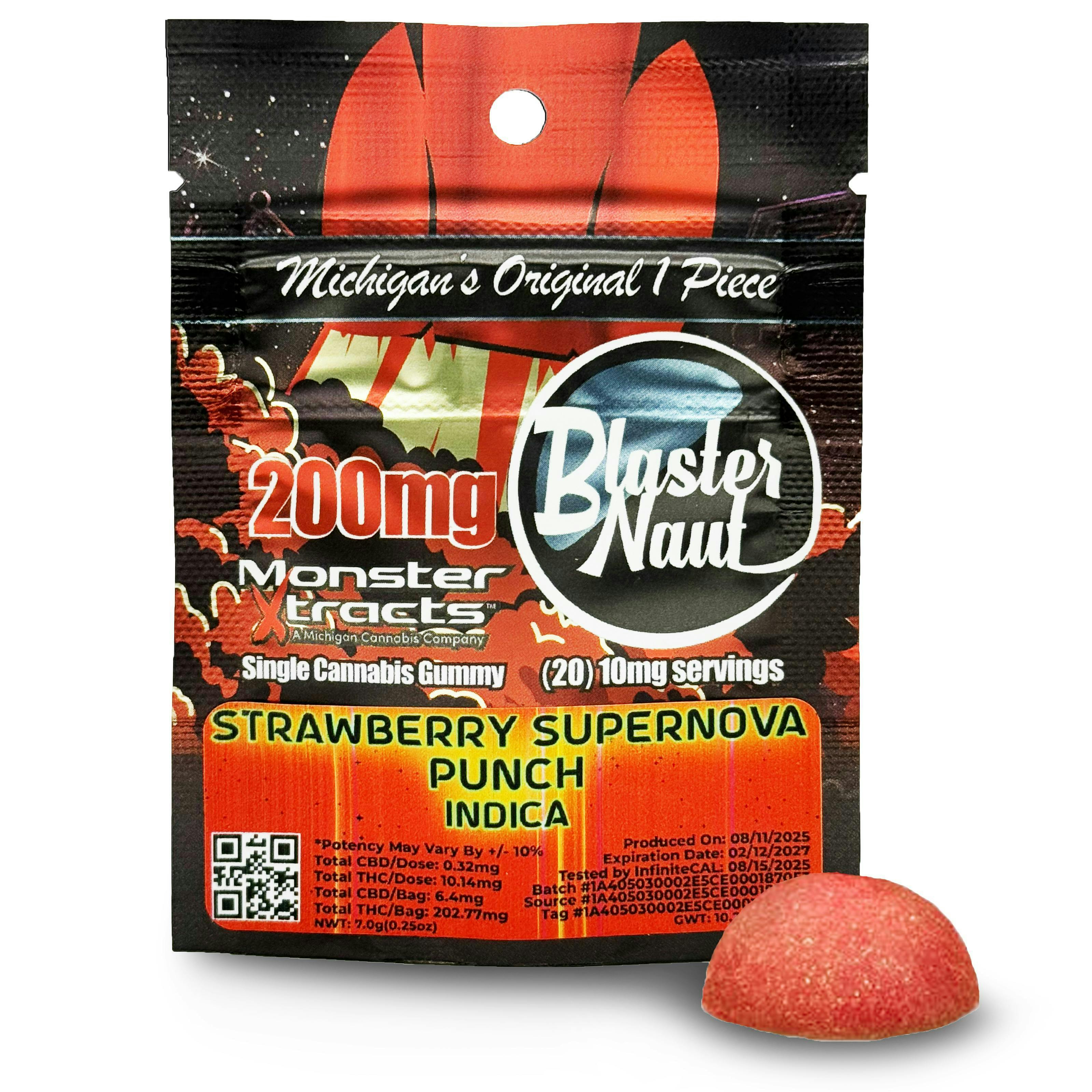 STRAWBERRY SUPERNOVA PUNCH | 1 x 200mg | Blaster Naut at Bazonzoes Provisioning