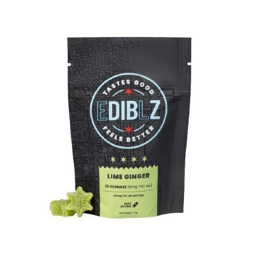 DIBZ Lime Ginger Gummies 100mg (20ct)