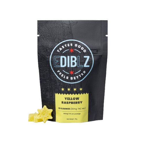 DIBZ Yellow Raspberry Gummies 100mg (10ct)
