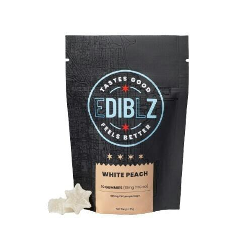 DIBZ White Peach Gummies 100mg (10ct)
