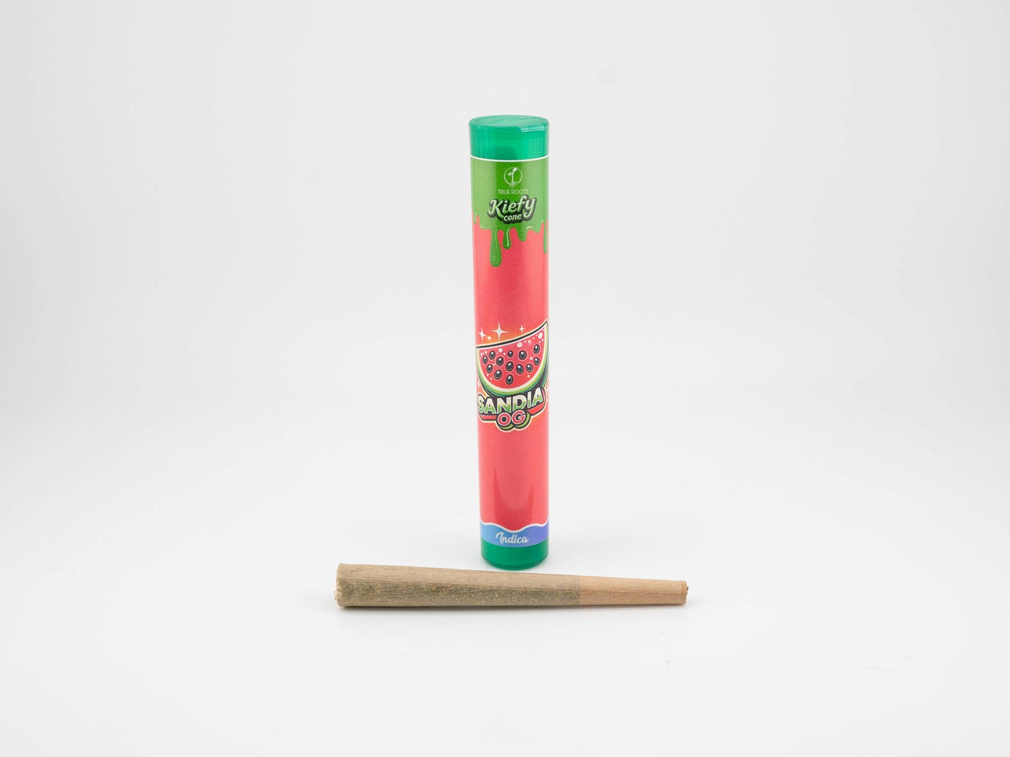 True Roots Kiefy Cone Sandia OG (I) 1g Infused Preroll