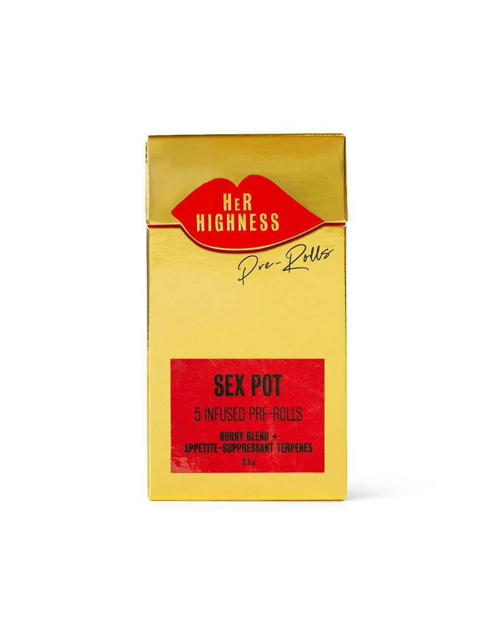 Her Highness - Sex Pot - Infused Preroll 5 Pack - 2.5g at Herbal Woodstock