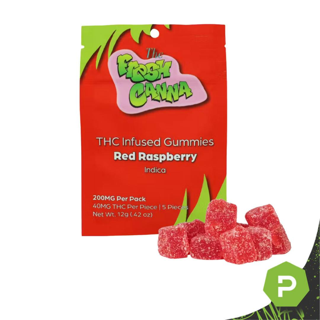 Fresh Canna | 200mg Gummies | Red Raspberry