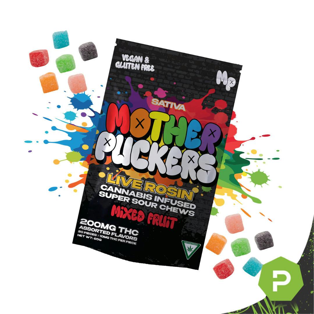 Mother Puckers | 200mg Live Rosin Gummies | Mixed Fruit