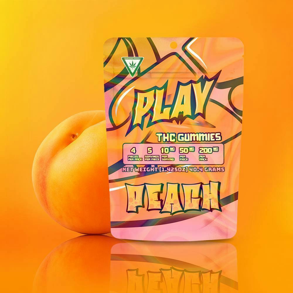 PLAY | 200mg Gummies | Peach