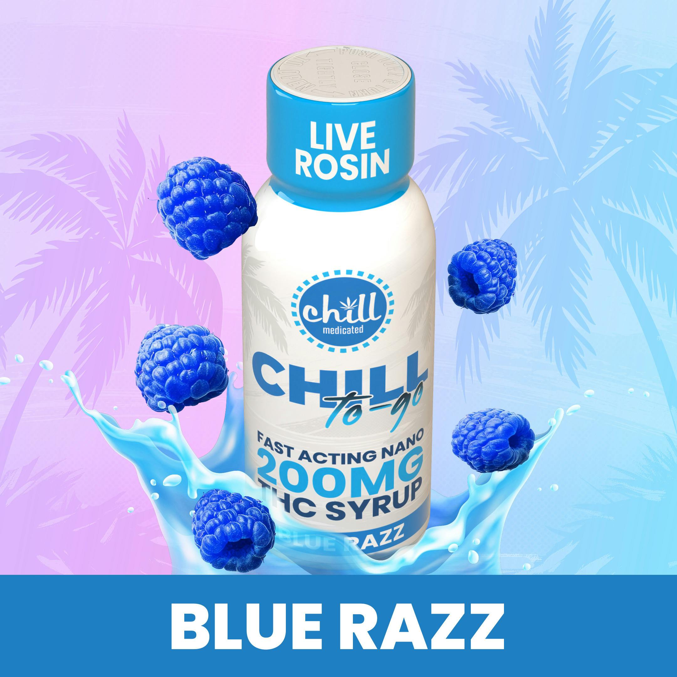 Chill Medicated | 200mg Live Rosin Syrup | Blue Razz