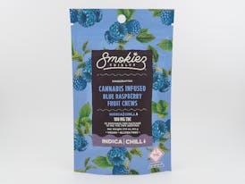 Blue Raspberry Indica 100mg THC Fruit Chews - Smokiez