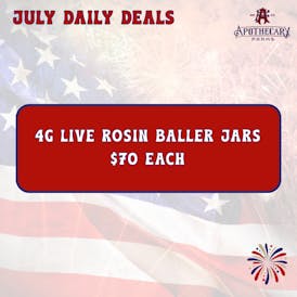 *July Steals!* 4g Live Rosin Baller Jars $70 Each