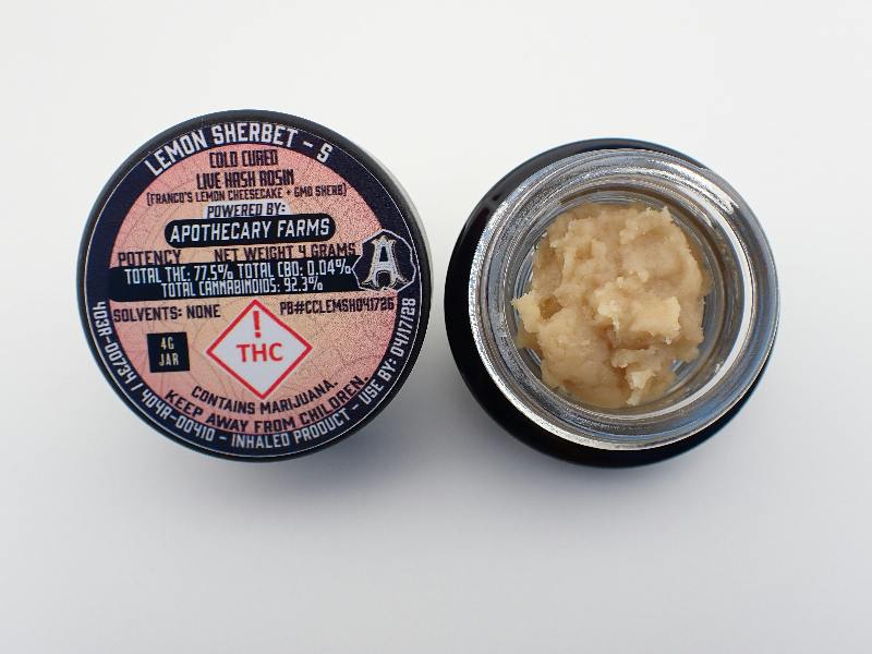 Lemon Sherbet Live Hash Rosin Baller - S 4G