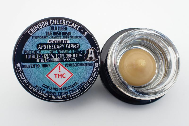 Crimson Cheesecake Live Hash Rosin - S 2G