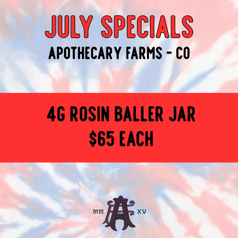 JULY STEALS: 4g Live Hash Rosin Baller - $65ea