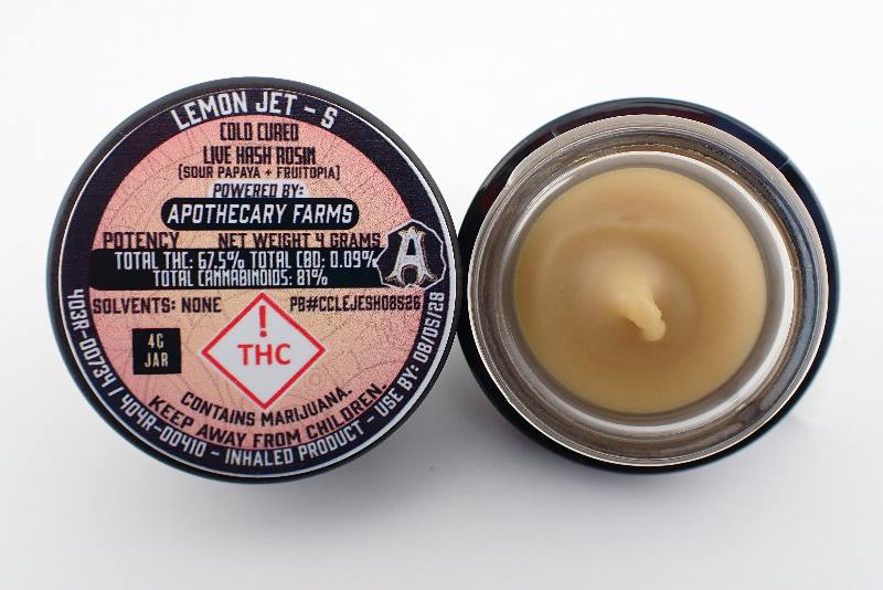 Lemon Jet Live Hash Rosin Baller - S 4G