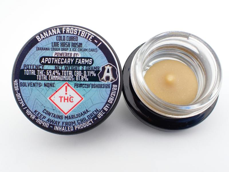 Banana Frostbite Live Hash Rosin - I 2G