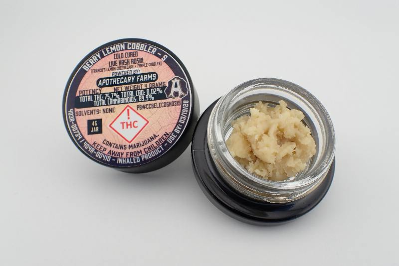 Berry Lemon Cobbler live Hash Rosin Baller - S 4G