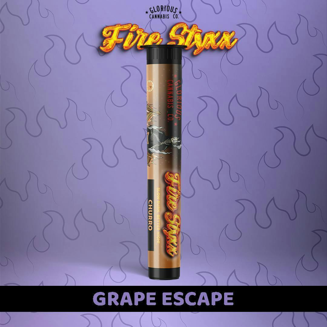 FIRE STYXX | GRAPE ESCAPE | INFUSED PRE-ROLL | 1G | HYBRID