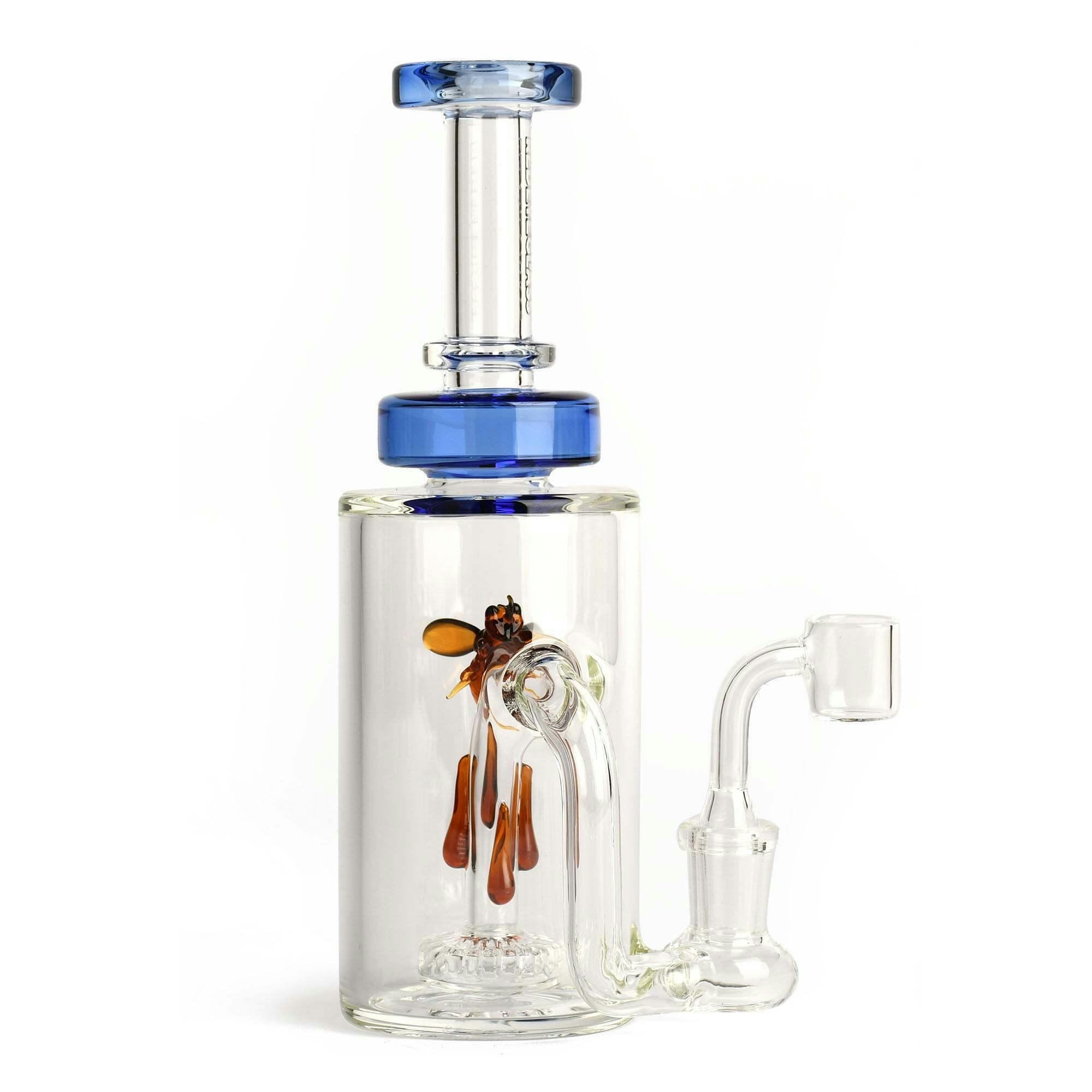 Red Eye Glass 8.5" Tall Sapphire Blue Apiary Concentrate Rig W/UFO Perc