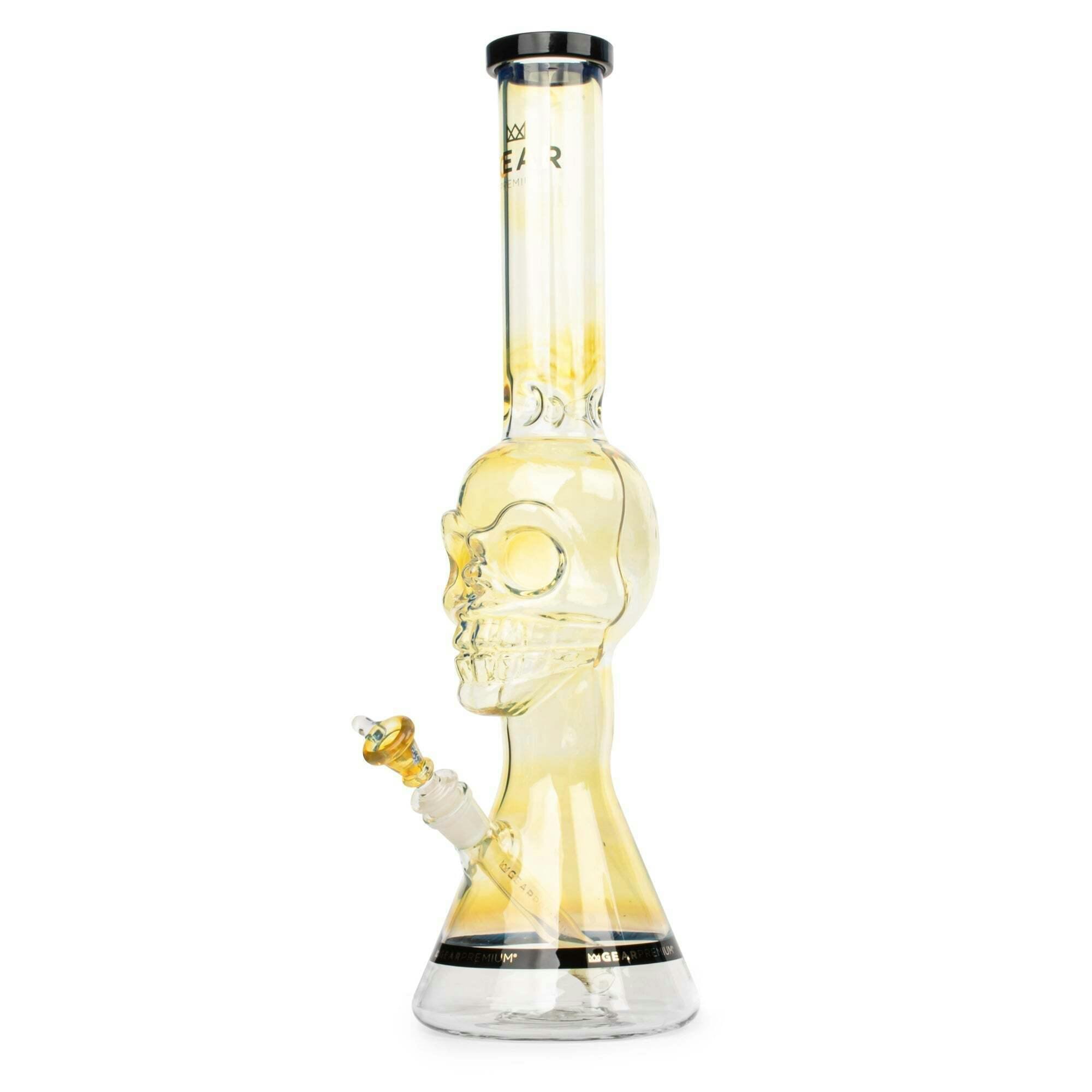 GEAR Premium 18" Tall Colour Change Tuxedo Skull Beaker Tube W/Black Accent