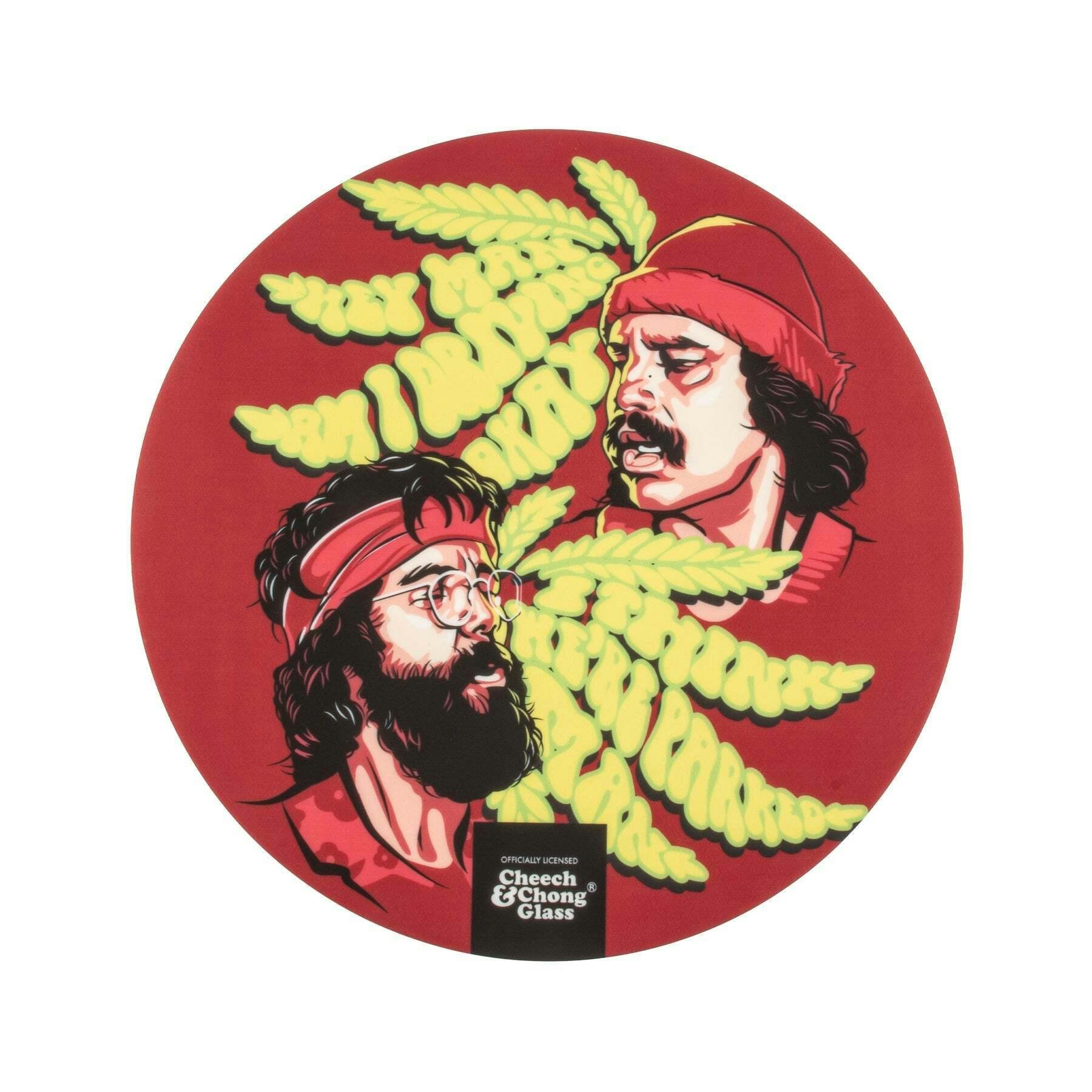 GEAR Premium x Cheech & Chong Glass 7.8" Parked Dab Mat