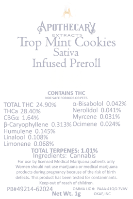 Trop Mint Cookies Infused Joint - S 1g