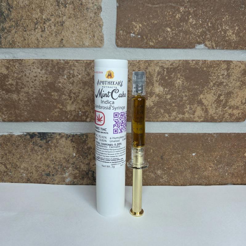 Mint Cake Live Resin Ambrosia Syringe - Indica 2g