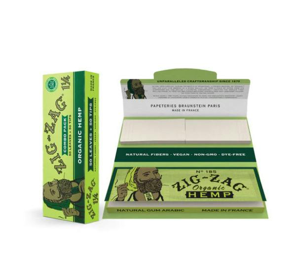 Zig Zag - Papers + Tips - Organic Hemp 1 1/4