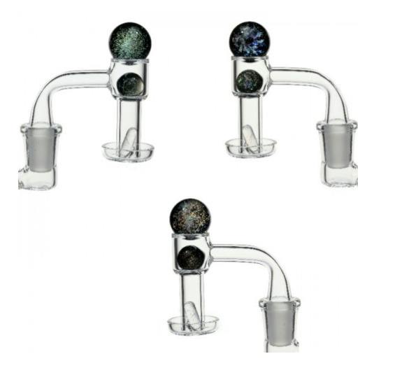 Galaxy Marble Pill Set Crushed Opal Glass Carb Cap – Marble Cap-Pearl & Pill Set 3 pcs