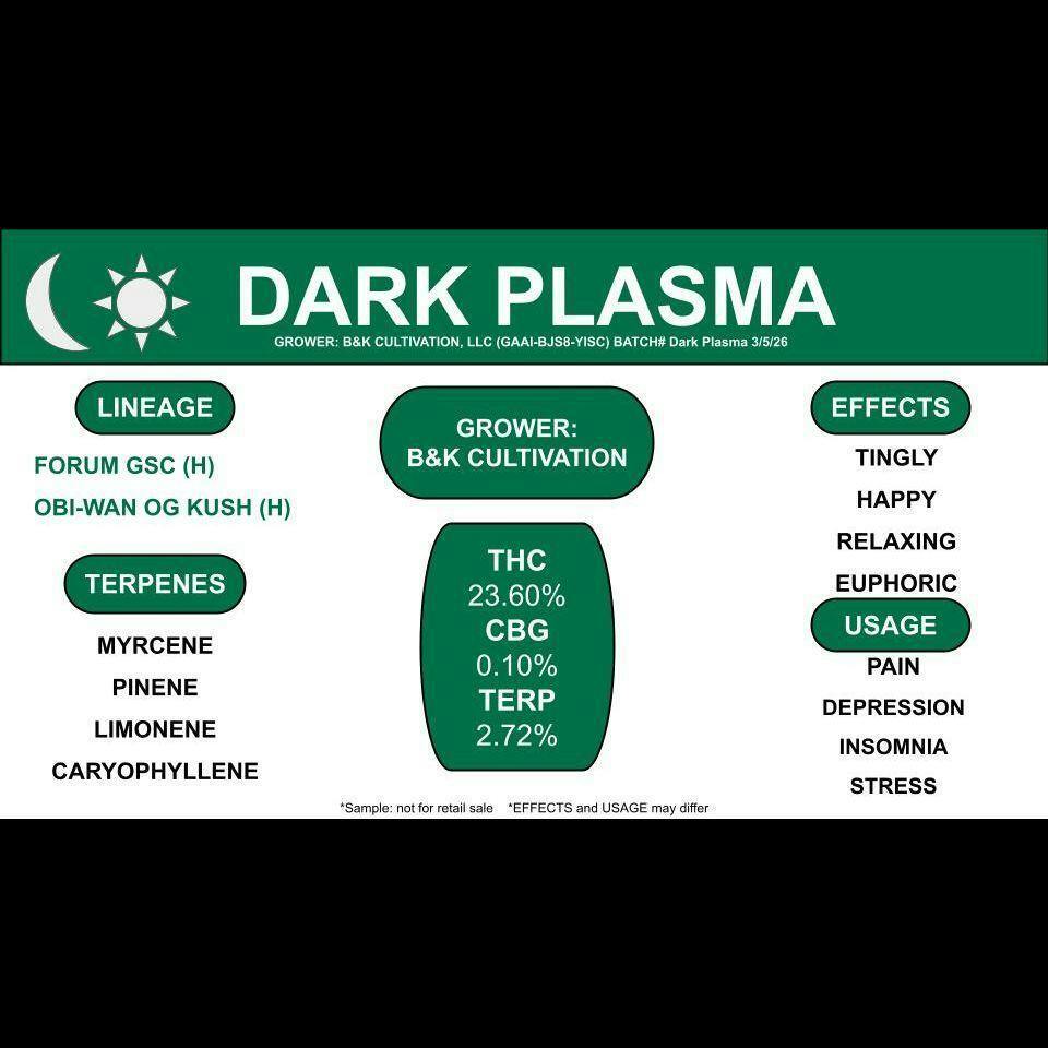 Buds | 3.5g | Dark Plasma - $17/EIGHTH