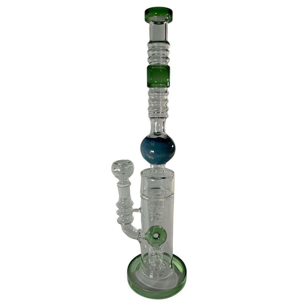 Bamboo Blaze - Glass 18 Inch Globe Middle Bong