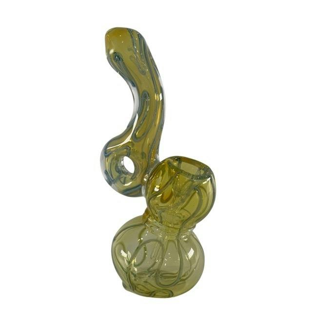 Bamboo Blaze - Glass 7 Inch Swirl Bubbler
