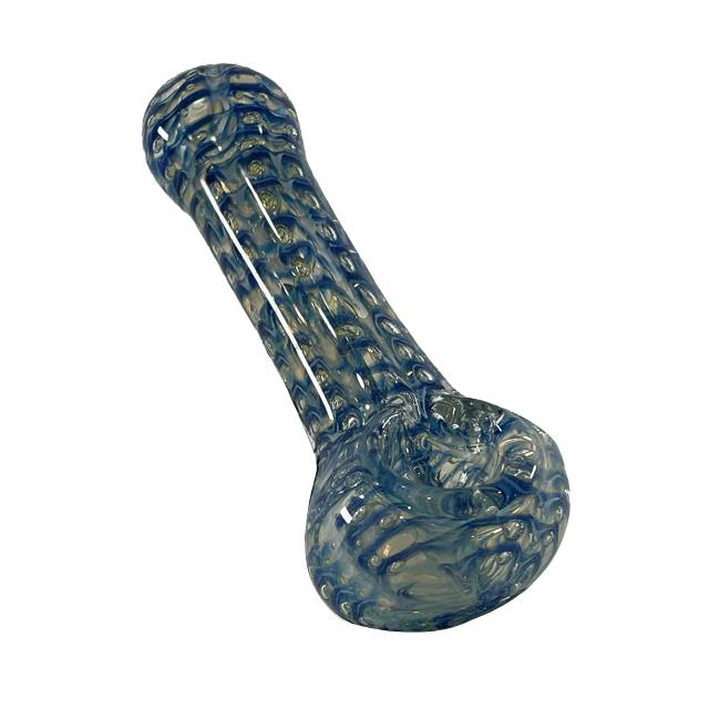 Bamboo Blaze - Glass 4.5 Inch Blue Wave Pipe