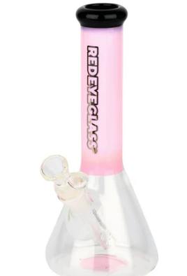 Red Eye Glass 9.5" Nollie Beaker Tube Multiple Colours
