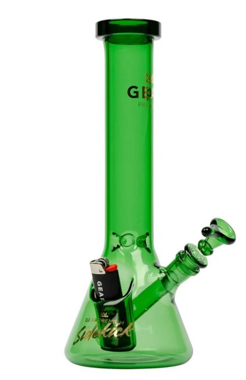 GEAR Premium 12" Tall Green Sidekick Beaker Tube W/Built In Lighter Holster