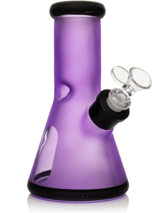 8" Tall Purple Window Beaker Base Water Pipe