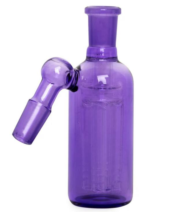 14mm 45 Degree Purple Day Glow Ash Catcher W/4-Arm Tree Perc