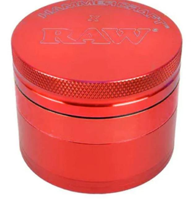 RAW X Hammercraft Aluminum CNC Grinder Large (63mm / 2.5') Red